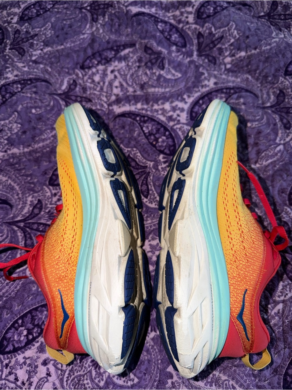 HOKA ONE ONE Womens Bondi 8 'Cerise Cloudless' Sneakers - Picture 10 of 12